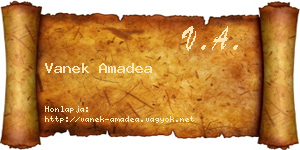 Vanek Amadea névjegykártya